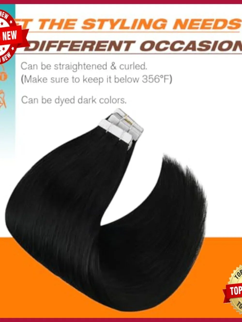 28 Inch Tape In Hair Extensions Real Human Hair 20 Pieces 50g